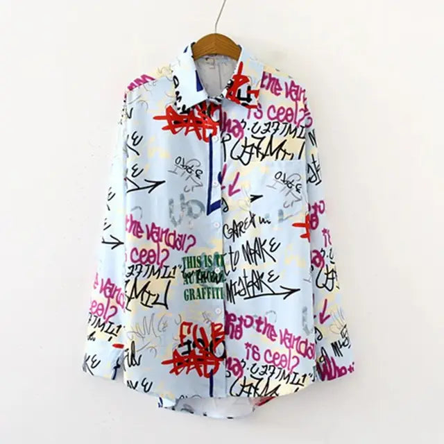 Damesblouse Elegante Drukpatroon Bloemenprint - StudioMarella