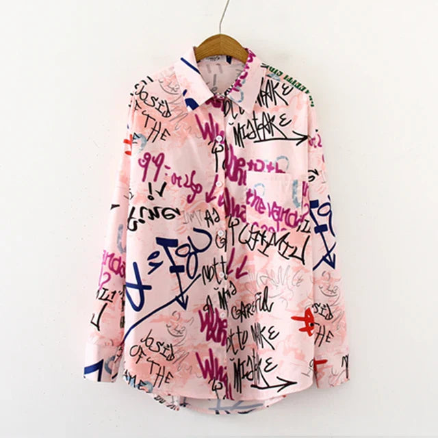 Damesblouse Elegante Drukpatroon Bloemenprint