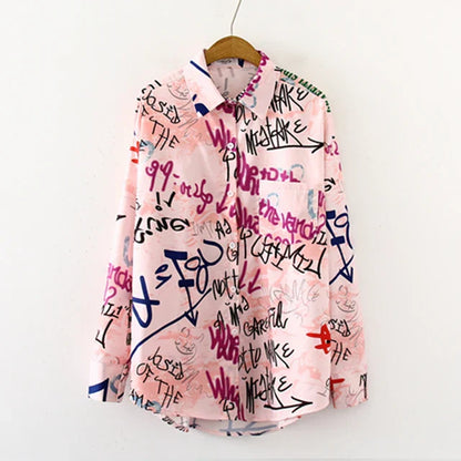 Damesblouse Elegante Drukpatroon Bloemenprint