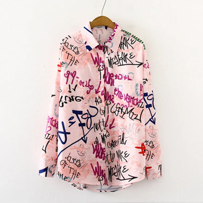 Damesblouse Elegante Drukpatroon Bloemenprint
