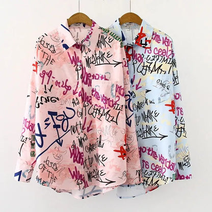 Damesblouse Elegante Drukpatroon Bloemenprint