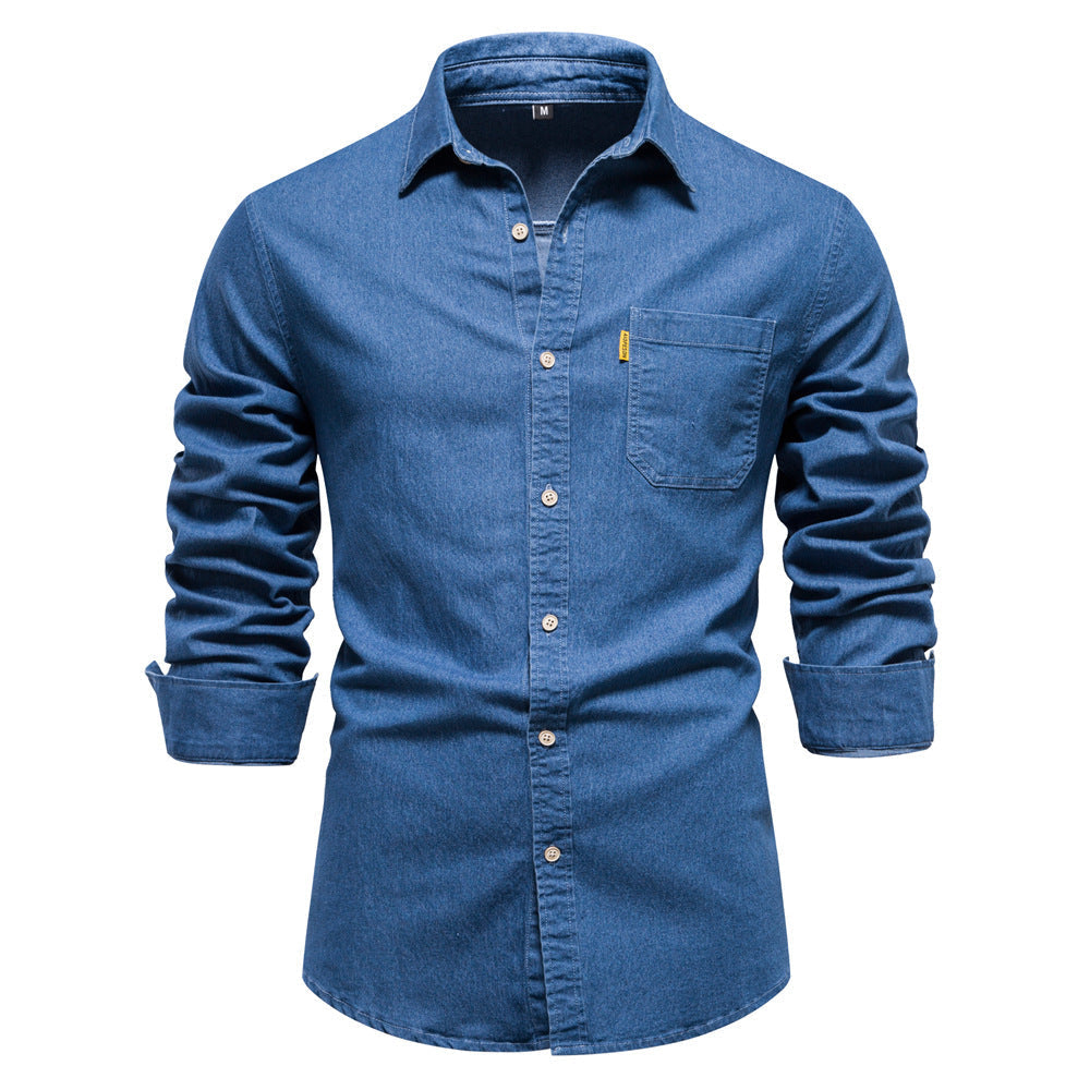 Blauw Denim Overhemd voor Mannen Klassiek Model - StudioMarella