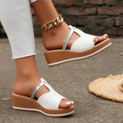 Dames Sandalen Zomerkleurig Wig Stijl