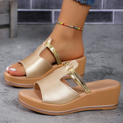 Dames Sandalen Zomerkleurig Wig Stijl