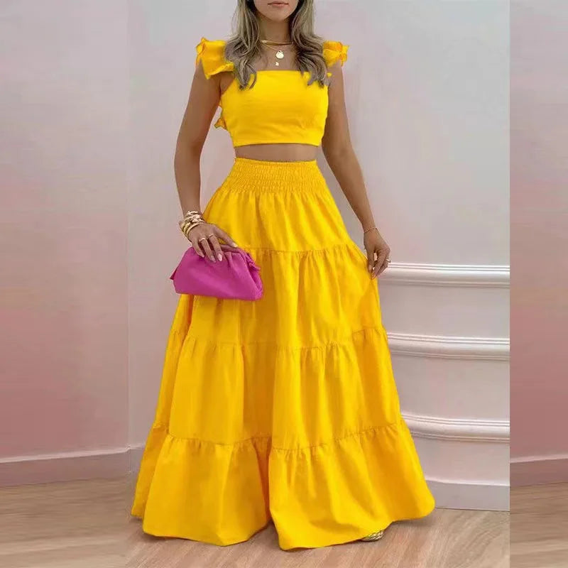 Tweedelige Jurk Elegante Zomerjurk voor Vrouw