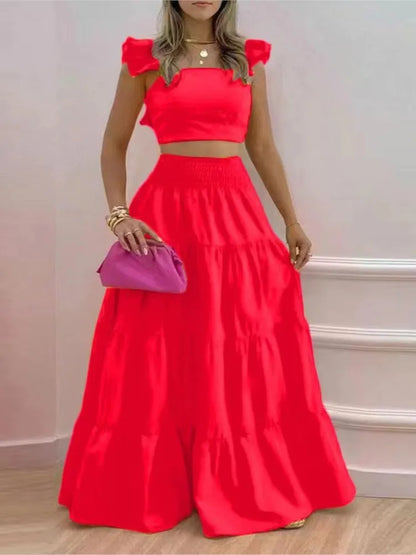 Tweedelige Jurk Elegante Zomerjurk voor Vrouw