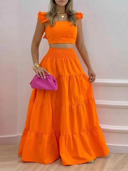 Tweedelige Jurk Elegante Zomerjurk voor Vrouw