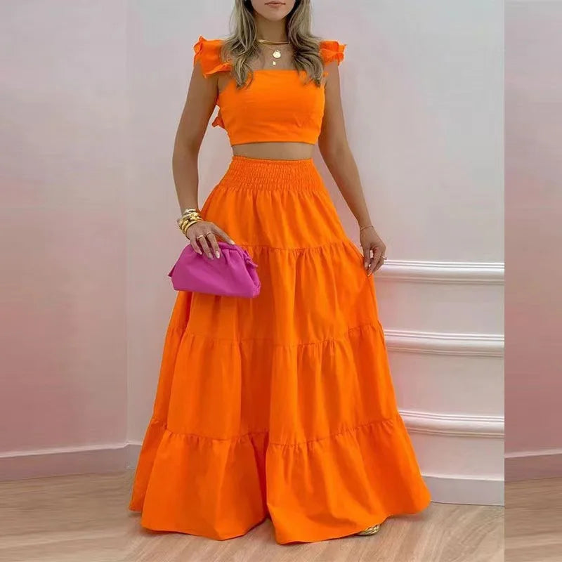 Tweedelige Jurk Elegante Zomerjurk voor Vrouw