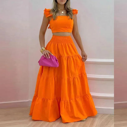Tweedelige Jurk Elegante Zomerjurk voor Vrouw