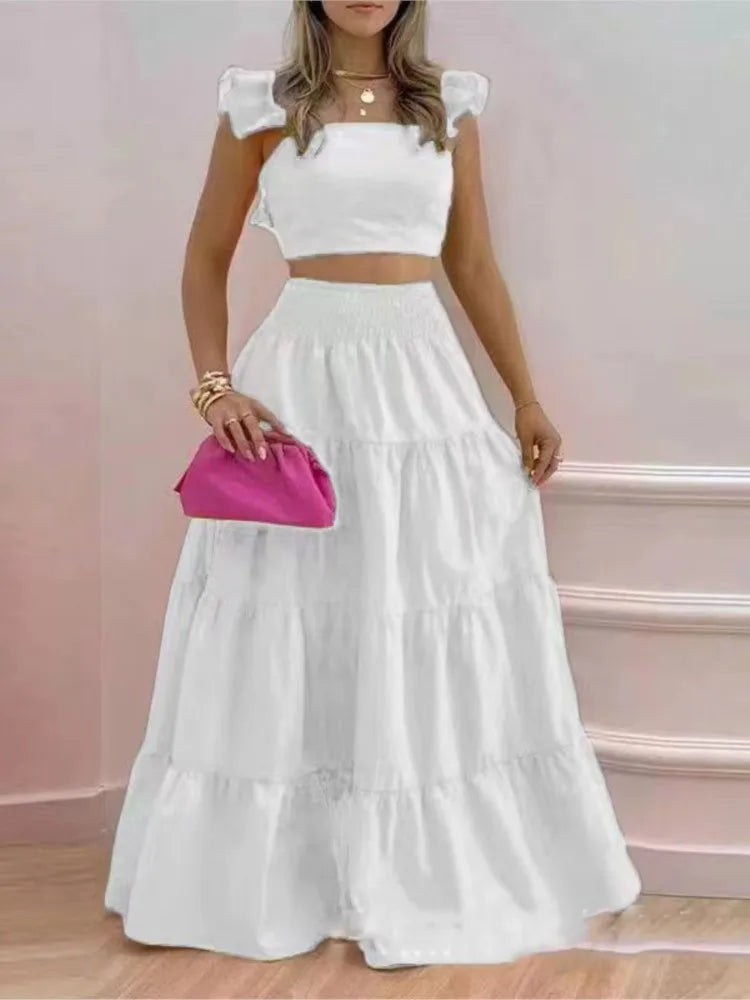 Tweedelige Jurk Elegante Zomerjurk voor Vrouw