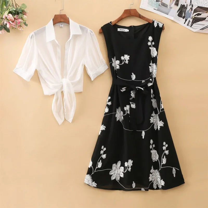 Tweedelige Jurk Elegante Klassieke Stijl