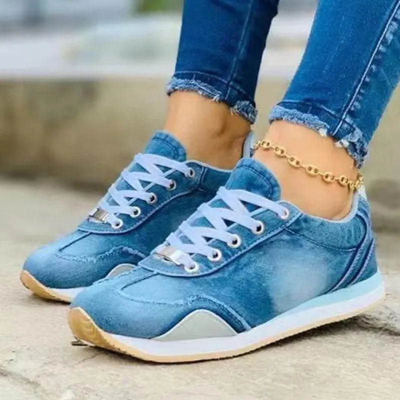 Dames Blauwe Laagste Denim Schoenen - StudioMarella