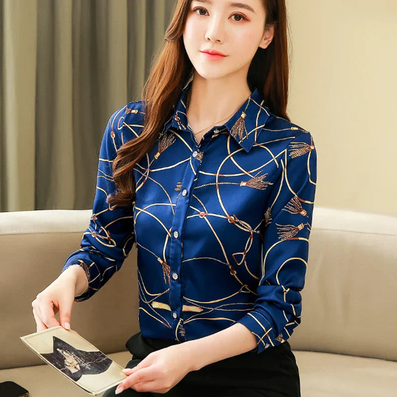 Zijde Blouse voor Vrouwen Elegante Stijl