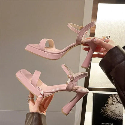 Hoge Hak Sandalen voor Vrouwen met Enkelband Zomer