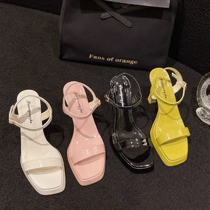 Hoge Hak Sandalen voor Vrouwen met Enkelband Zomer