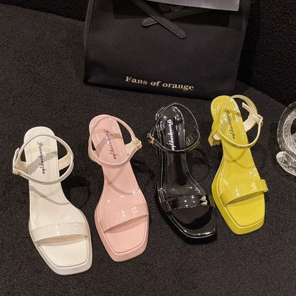 Hoge Hak Sandalen voor Vrouwen met Enkelband Zomer