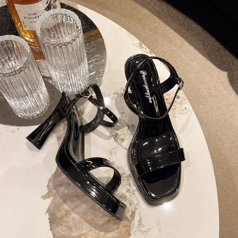 Hoge Hak Sandalen voor Vrouwen met Enkelband Zomer