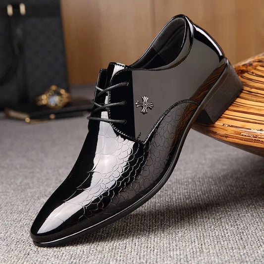 Heren Oxford Schoenen Klassiek Leer Puntneus - StudioMarella