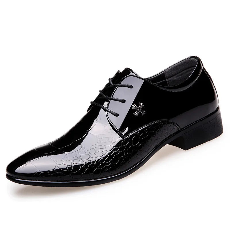 Heren Oxford Schoenen Klassiek Leer Puntneus