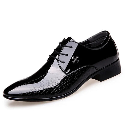 Heren Oxford Schoenen Klassiek Leer Puntneus