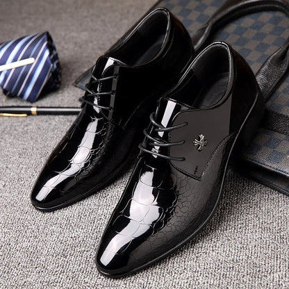 Heren Oxford Schoenen Klassiek Leer Puntneus