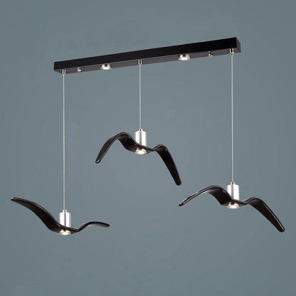 Hanglamp LED Vogeldesign Resin Aluminium Wit Zwart 3000K 4000K 6000K Woonkamer Pendellamp Minimalistisch Organisch Plafondlamp