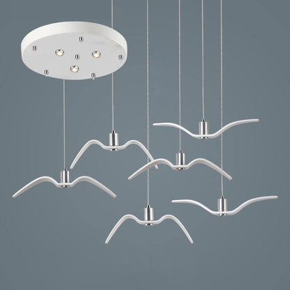 Hanglamp LED Vogeldesign Resin Aluminium Wit Zwart 3000K 4000K 6000K Woonkamer Pendellamp Minimalistisch Organisch Plafondlamp