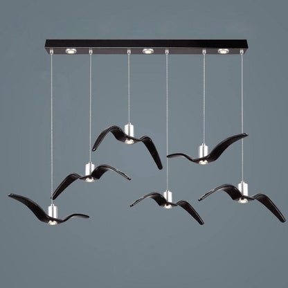 Hanglamp LED Vogeldesign Resin Aluminium Wit Zwart 3000K 4000K 6000K Woonkamer Pendellamp Minimalistisch Organisch Plafondlamp