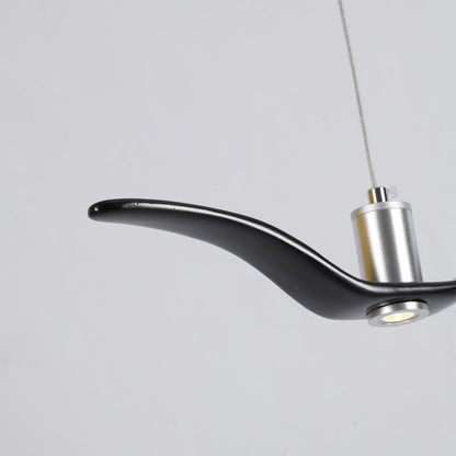 Hanglamp LED Vogeldesign Resin Aluminium Wit Zwart 3000K 4000K 6000K Woonkamer Pendellamp Minimalistisch Organisch Plafondlamp