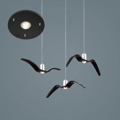 Hanglamp LED Vogeldesign Resin Aluminium Wit Zwart 3000K 4000K 6000K Woonkamer Pendellamp Minimalistisch Organisch Plafondlamp