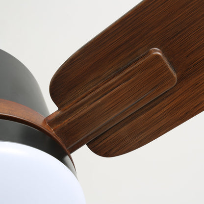 Moderne Plafondventilator met Verlichting — Hout & LED — Afstandsbediening