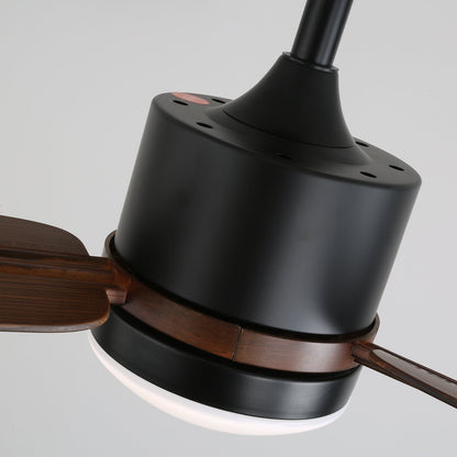 Moderne Plafondventilator met Verlichting — Hout & LED — Afstandsbediening