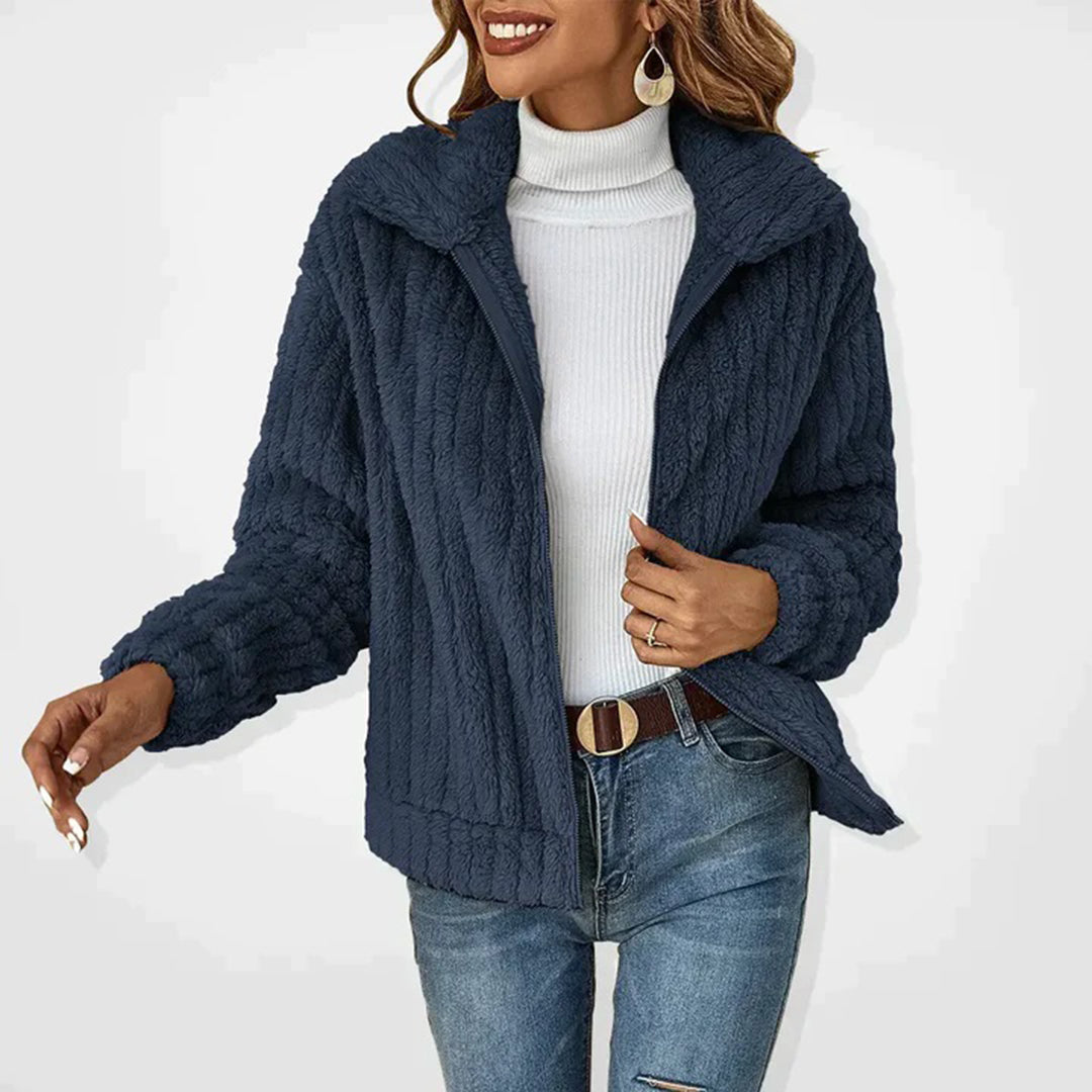 Lange Pile Gilet Dames Elegante Warm