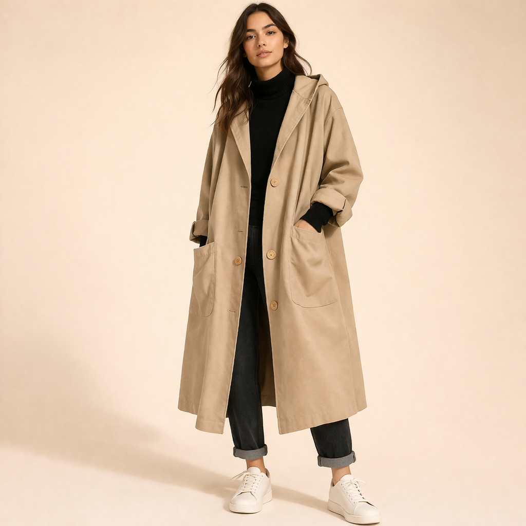 Noa | Elegante e raffinato trench oversize 1