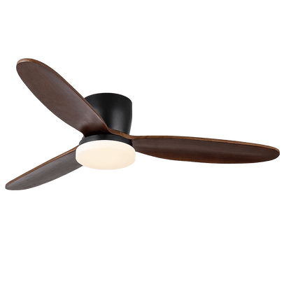 Plafondventilator met Verlichting Athyrs – 35W LED Ingebouwd – 6 Snelheden – Afstandsbediening – Stille Motor – Klassiek Design – Donker Hout – Voor Woonkamer Slaapkamer