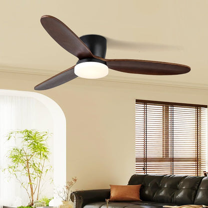 Plafondventilator met Verlichting Athyrs – 35W LED Ingebouwd – 6 Snelheden – Afstandsbediening – Stille Motor – Klassiek Design – Donker Hout – Voor Woonkamer Slaapkamer