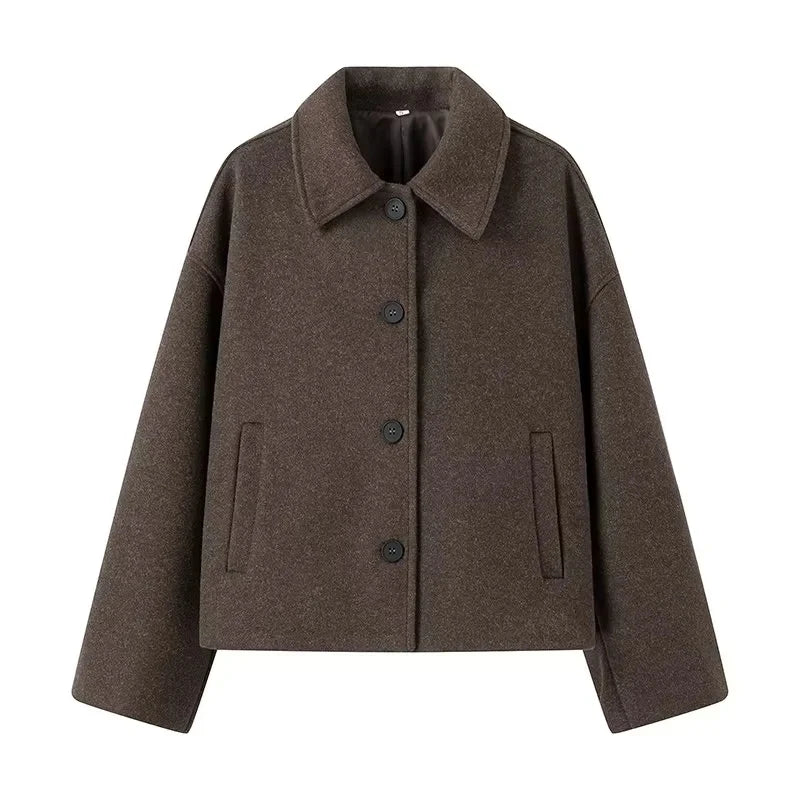 Oversized Overgangsjas voor Vrouw Elegant Zwart - StudioMarella