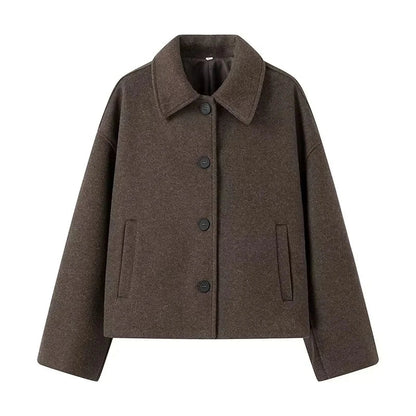 Oversized Overgangsjas voor Vrouw Elegant Zwart - StudioMarella