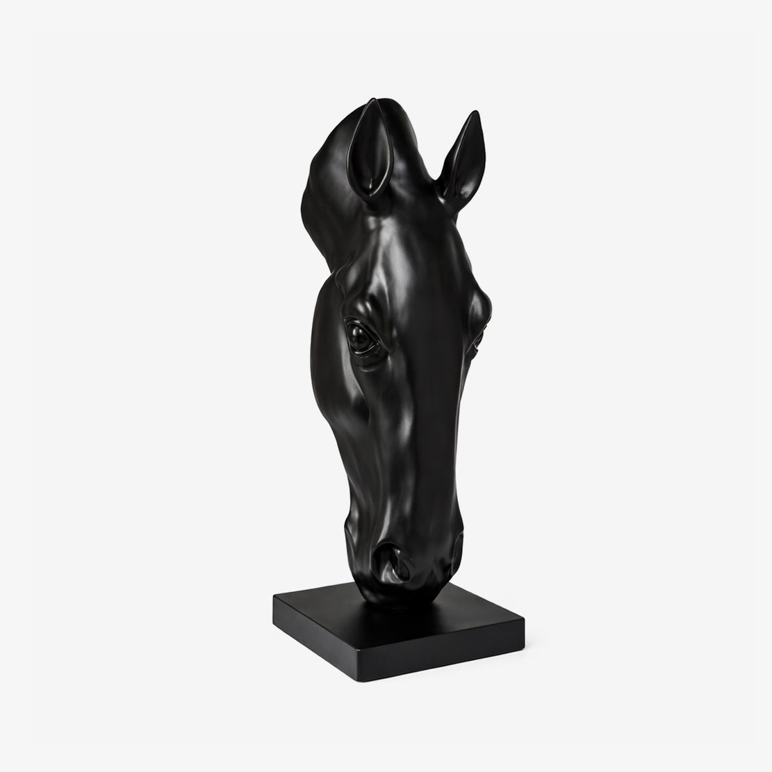Zwart Paardenhoofd Sculptuur Modern Minimalisme Decoratief Beeld
