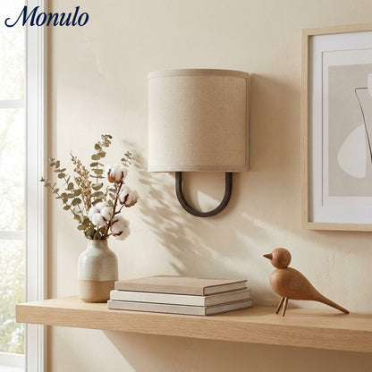 Wandlamp Stoffen Kap – Moderne Slaapkamer Wandverlichting voor Sfeervolle Ambiance