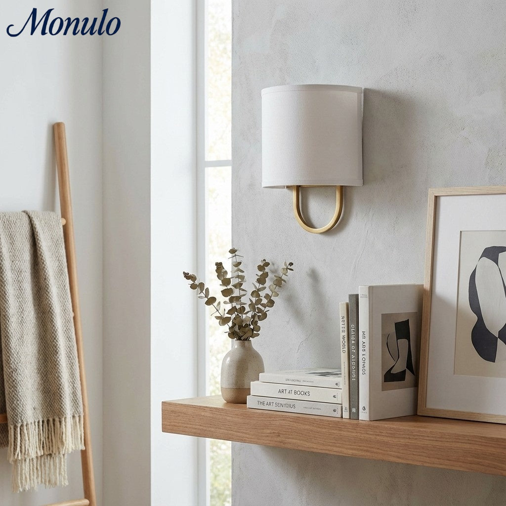 Wandlamp Stoffen Kap – Moderne Slaapkamer Wandverlichting voor Sfeervolle Ambiance