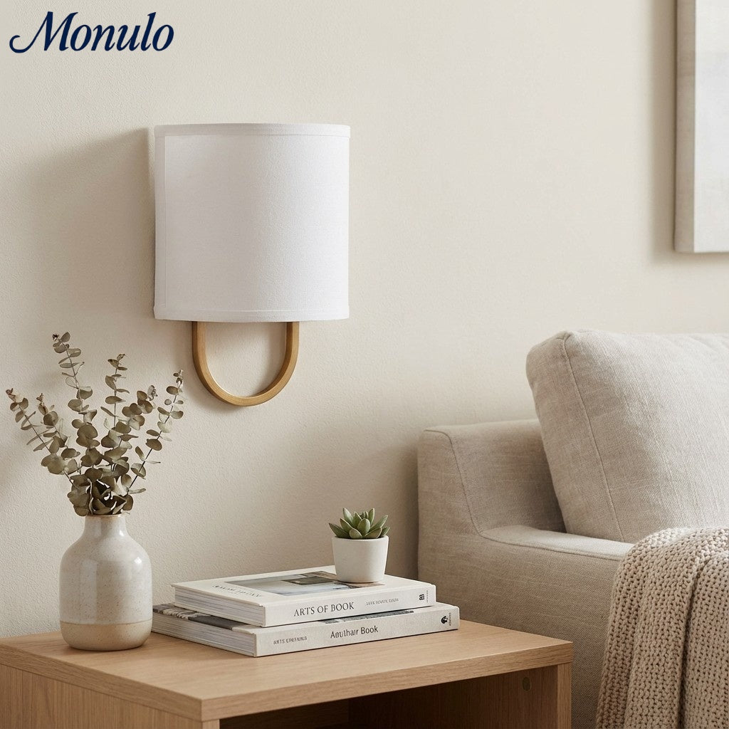 Wandlamp Stoffen Kap – Moderne Slaapkamer Wandverlichting voor Sfeervolle Ambiance