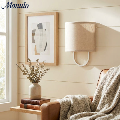 Wandlamp Stoffen Kap – Moderne Slaapkamer Wandverlichting voor Sfeervolle Ambiance