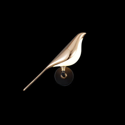 Wandlamp met Vogelmotief en Verstelbare Lamparmen – Zwart & Roségoud Design 1 of 2 Lichtpunten Magnetische Vogel Moderne Decoratieve Verlichting