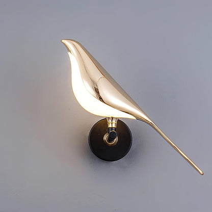 Wandlamp met Vogelmotief en Verstelbare Lamparmen – Zwart & Roségoud Design 1 of 2 Lichtpunten Magnetische Vogel Moderne Decoratieve Verlichting