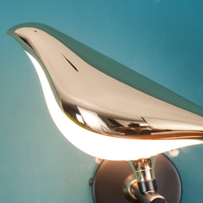 Wandlamp met Vogelmotief en Verstelbare Lamparmen – Zwart & Roségoud Design 1 of 2 Lichtpunten Magnetische Vogel Moderne Decoratieve Verlichting
