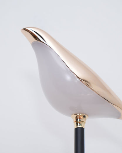 Wandlamp met Vogelmotief en Verstelbare Lamparmen – Zwart & Roségoud Design 1 of 2 Lichtpunten Magnetische Vogel Moderne Decoratieve Verlichting
