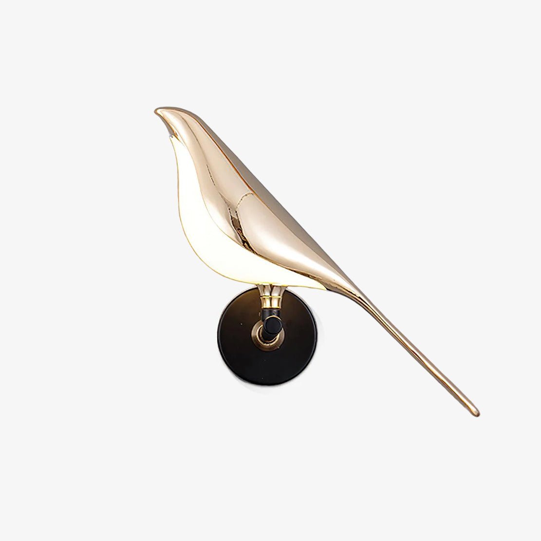 Wandlamp met Vogelmotief en Verstelbare Lamparmen – Zwart & Roségoud Design 1 of 2 Lichtpunten Magnetische Vogel Moderne Decoratieve Verlichting