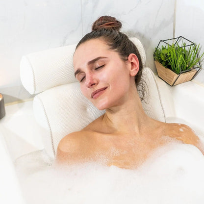 Badkussen met Antislip Zuignappen voor Ontspannen Bad