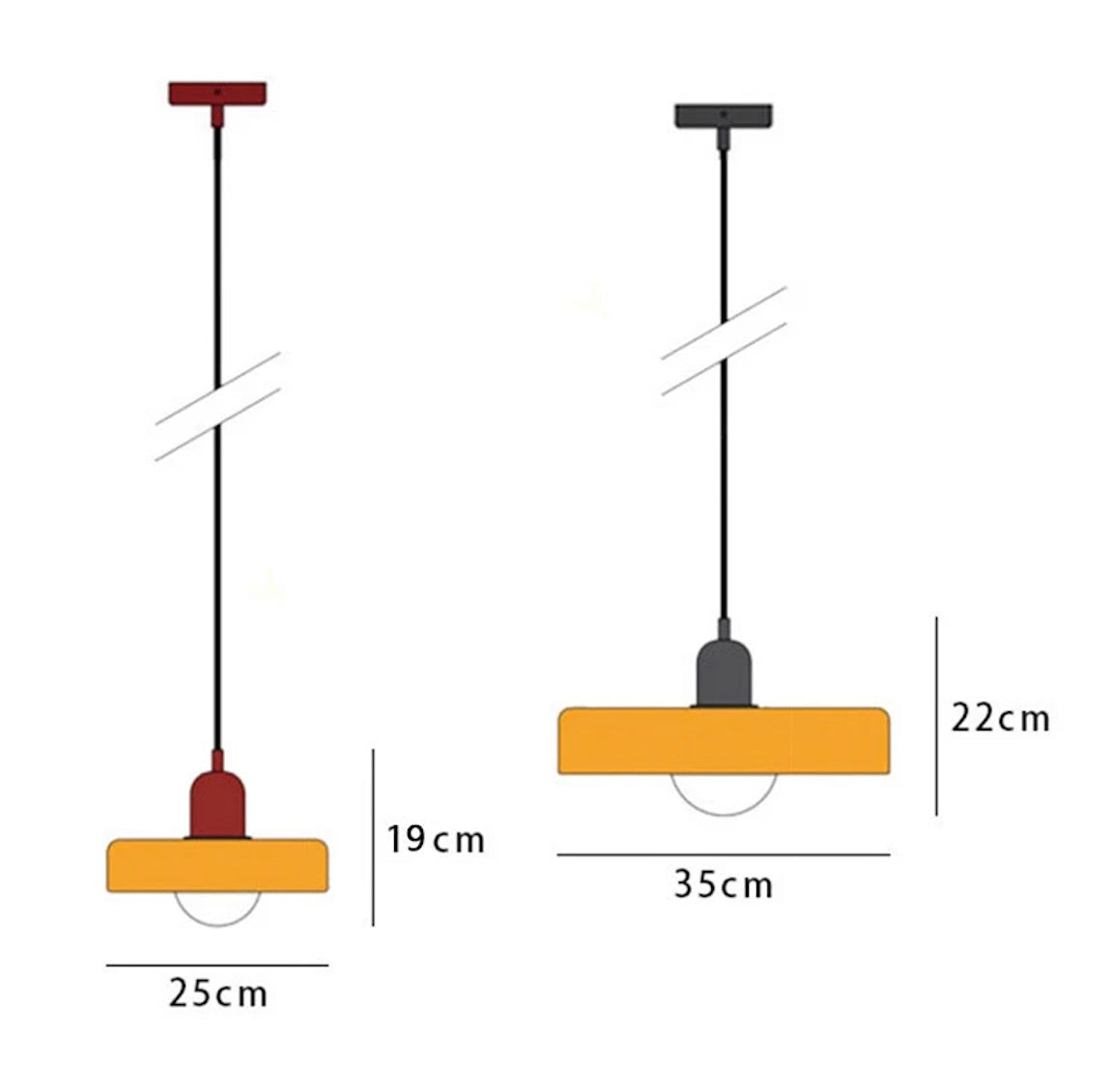 Glazen Hanglamp Modern 19-35cm Scandinavisch Design met Matglas